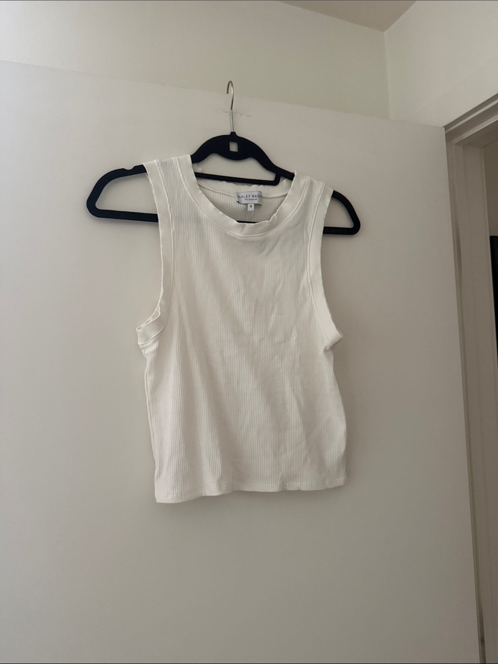 Ripley Radar Ribbed White Tank Top